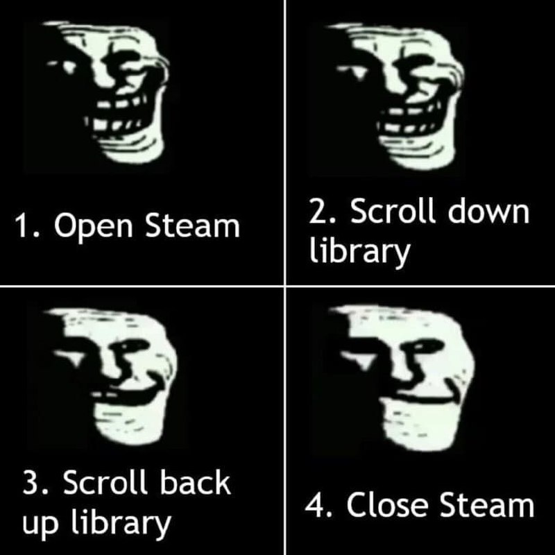 Как играть в Steam Троллфейс и шутка про открытие и закрытие Steam