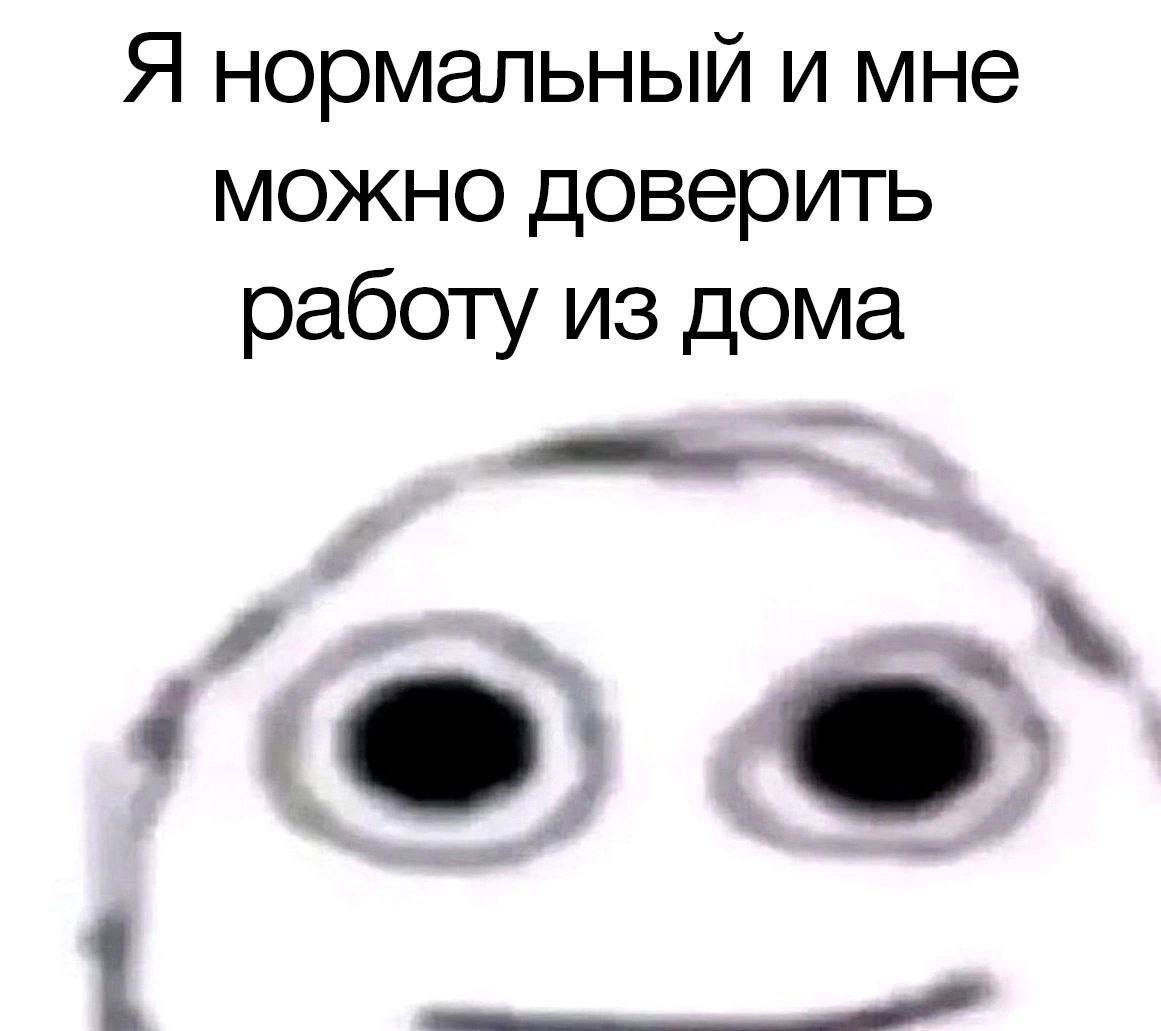Я нормальный Я нормальный и мне можно доверить работу из дома