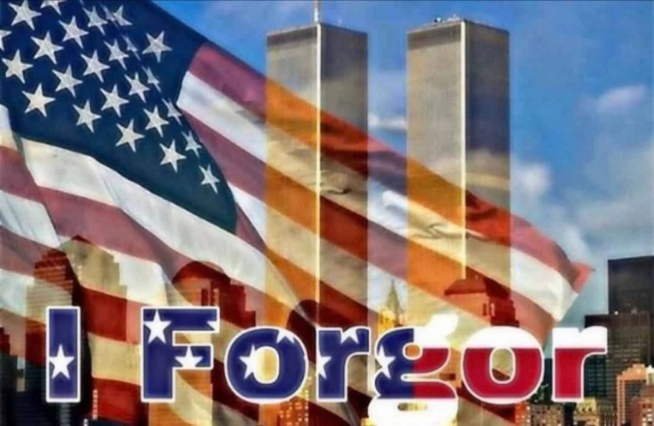 I Forgor World Trade Center Мем «I Forgor» с башнями-близнецами Всемирного торгового центра и американским флагом