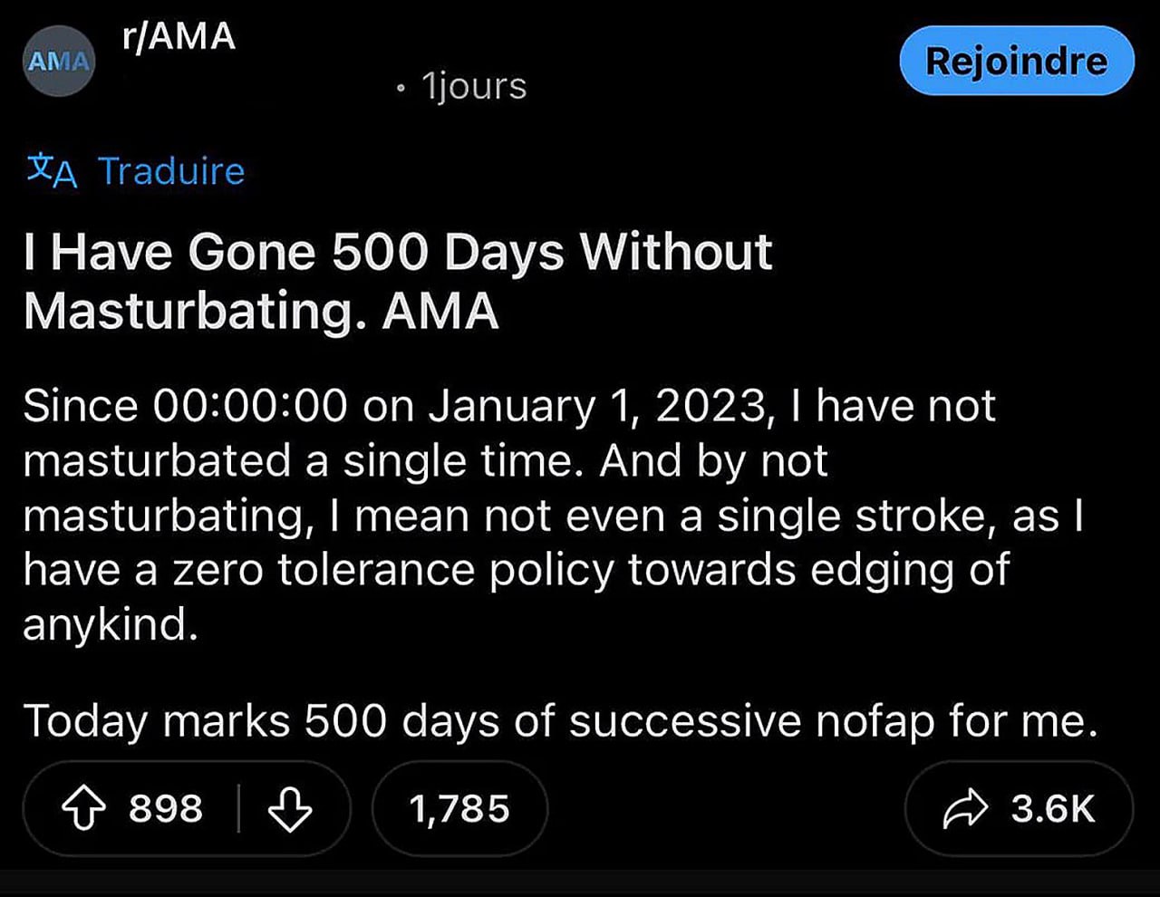 I Have Gone 500 Days Without Masturbating Мем Reddit: 500 дней без мастурбации