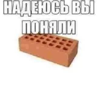 Надеюсь вы поняли Кирпич и надпись Надеюсь вы поняли