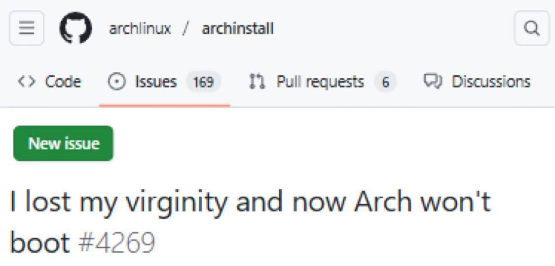 I lost my virginity and now Arch won't boot Я потерял девственность, и теперь Arch не загружается