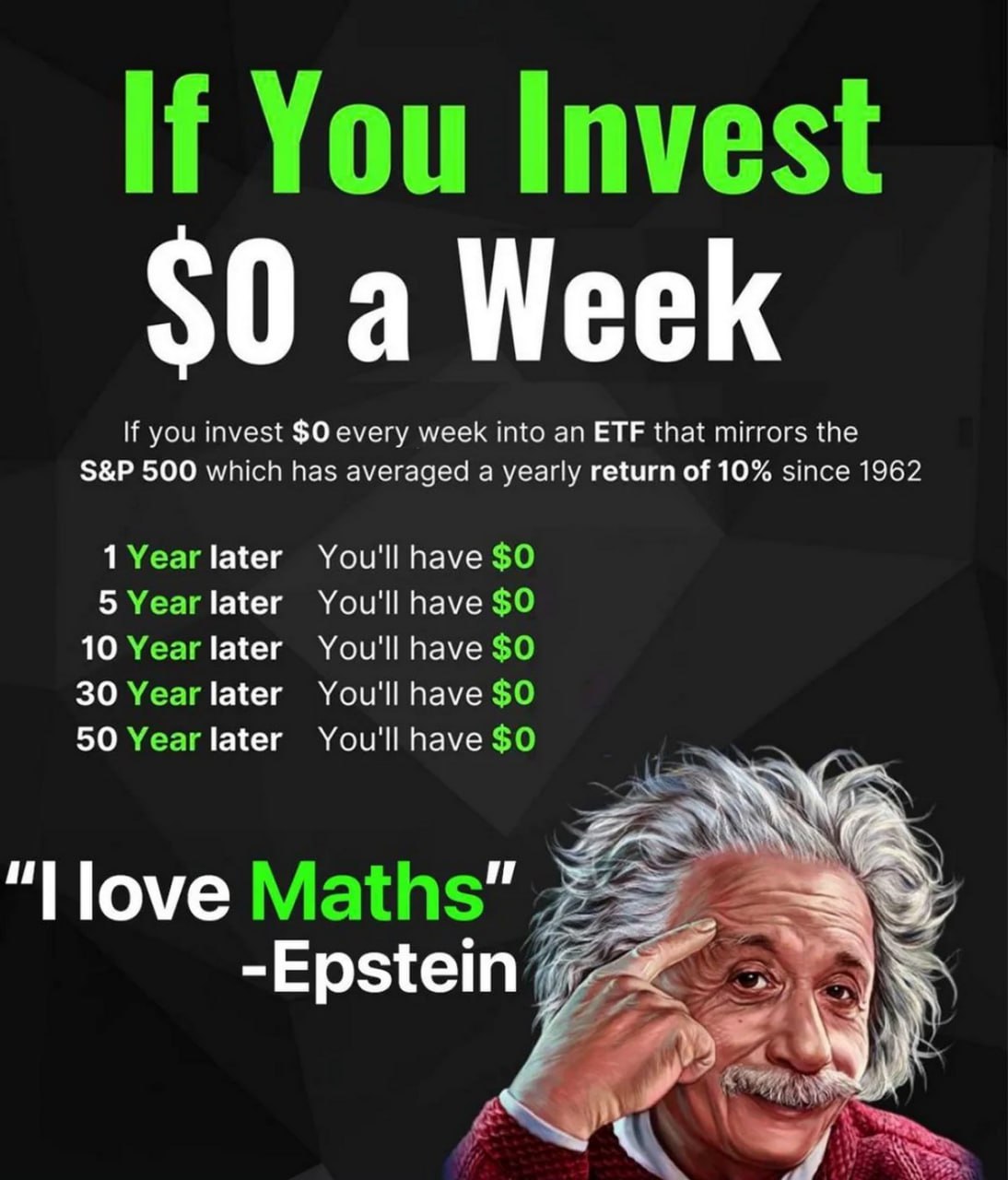 I love Maths - Epstein Мем, где Эйнштейн говорит: "I love Maths" - Epstein