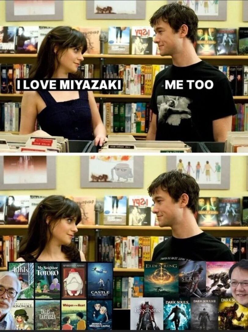 Мем про двух Миядзаки: Хаяо и Хидетака