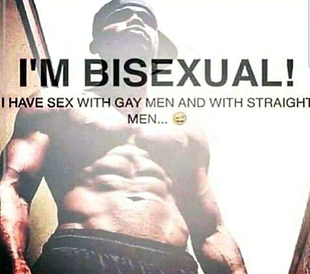 I'm bisexual Мем с фразой "Я бисексуал! Я занимаюсь сексом с геями и с натуралами..."