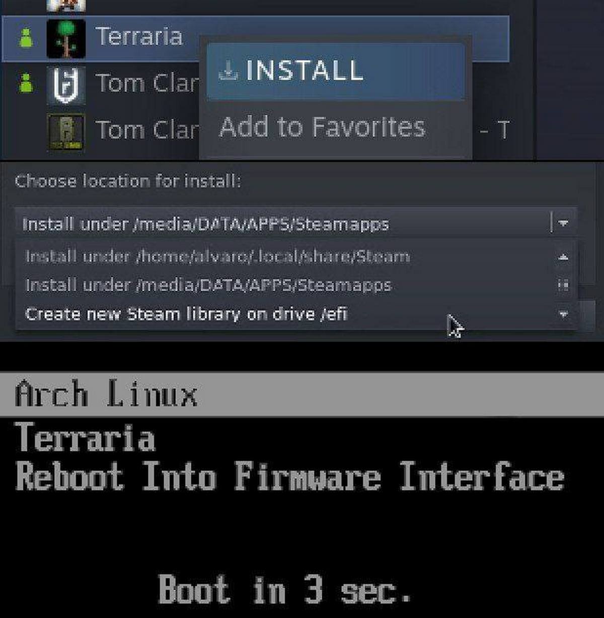 Установка Terraria на Arch Linux Попытка установки Terraria на Arch Linux и неожиданная перезагрузка в прошивку