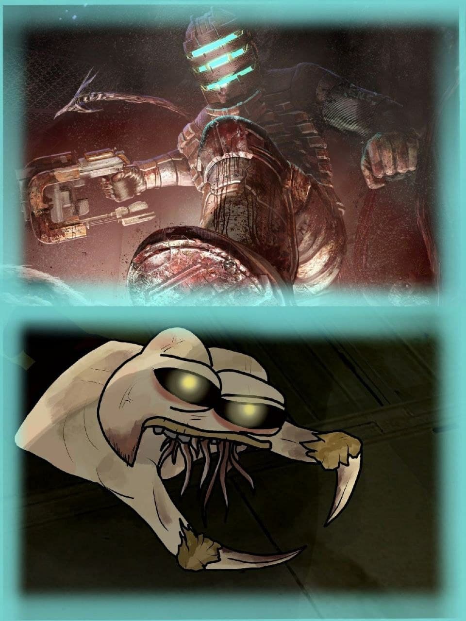 Айзек и некроморф-Пепе Некроморф-Пепе из Dead Space.