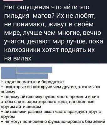Айти - это гильдия магов Мем, сравнивающий IT-специалистов с гильдией магов, подчеркивающий их особенности и отношение к ним в обществе.