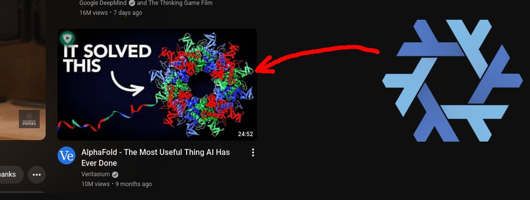 Мем про то, как AlphaFold решил эту задачу
