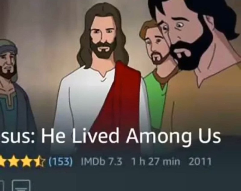 Jesus: He Lived Among Us (Among Us) Мем с надписью «Jesus: He Lived Among Us» и анимацией Иисуса, отсылающий к игре Among Us.