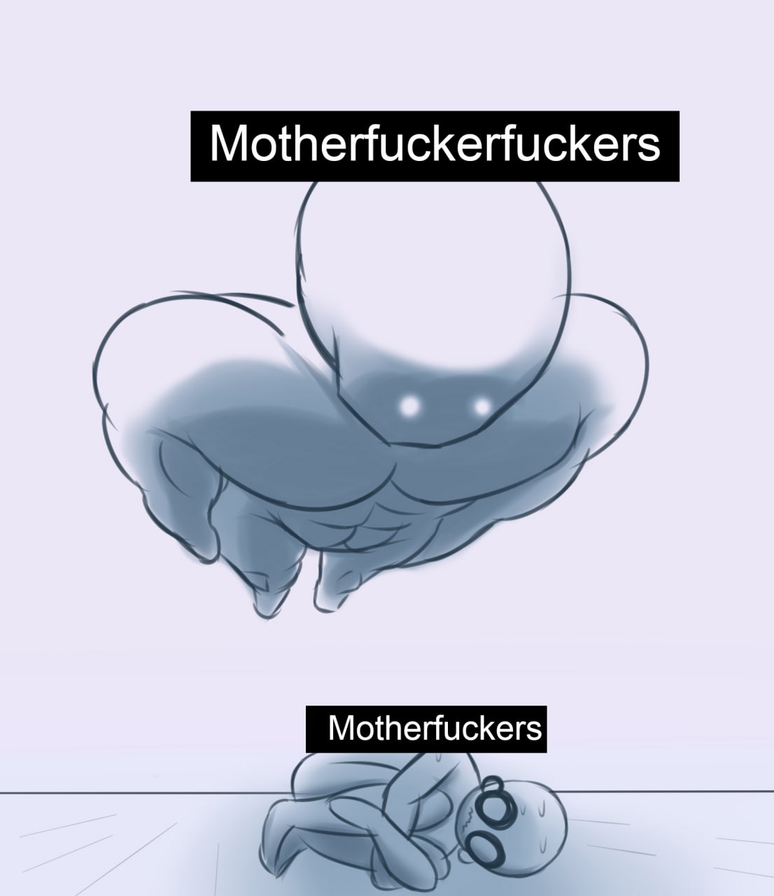 Качок сверху и маленький снизу Motherfuckerfuckers Качок сверху и маленький снизу с надписями Motherfuckerfuckers