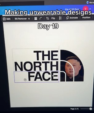 Ким Чен Ын и The North Face Ким Чен Ын в логотипе The North Face