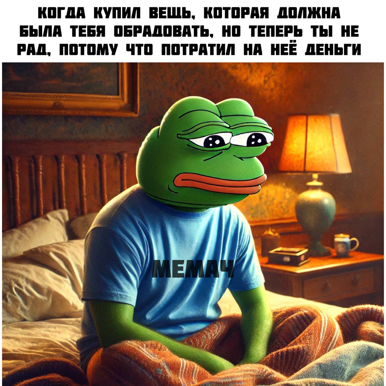 Когда купил вещь, которая должна была тебя обрадовать, но теперь ты не рад, потому что потратил на неё деньги Когда купил вещь, которая должна была тебя обрадовать, но теперь ты не рад, потому что потратил на неё деньги