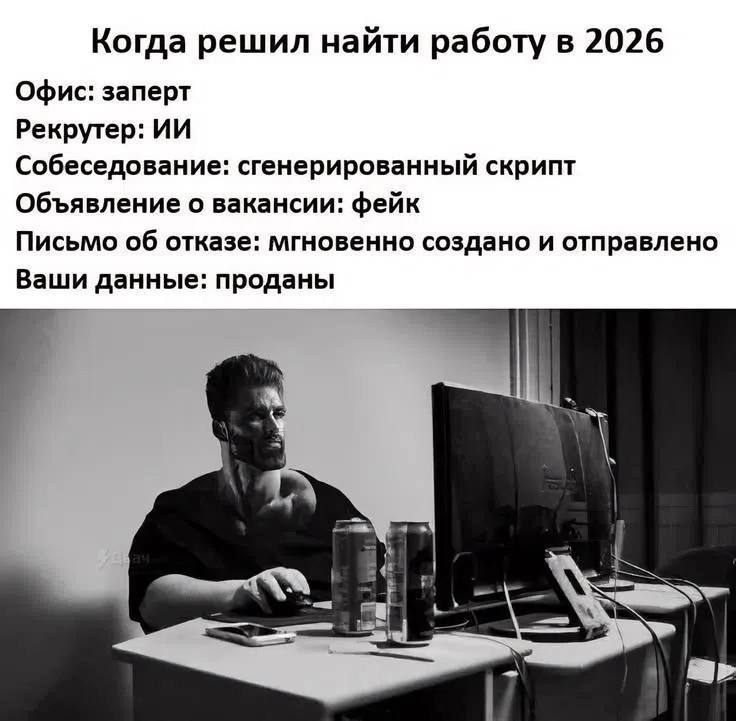 Когда решил найти работу в 2026: офис заперт, рекрутер — ИИ, собеседование — сгенерированный скрипт, вакансия — фейк, а данные уже проданы