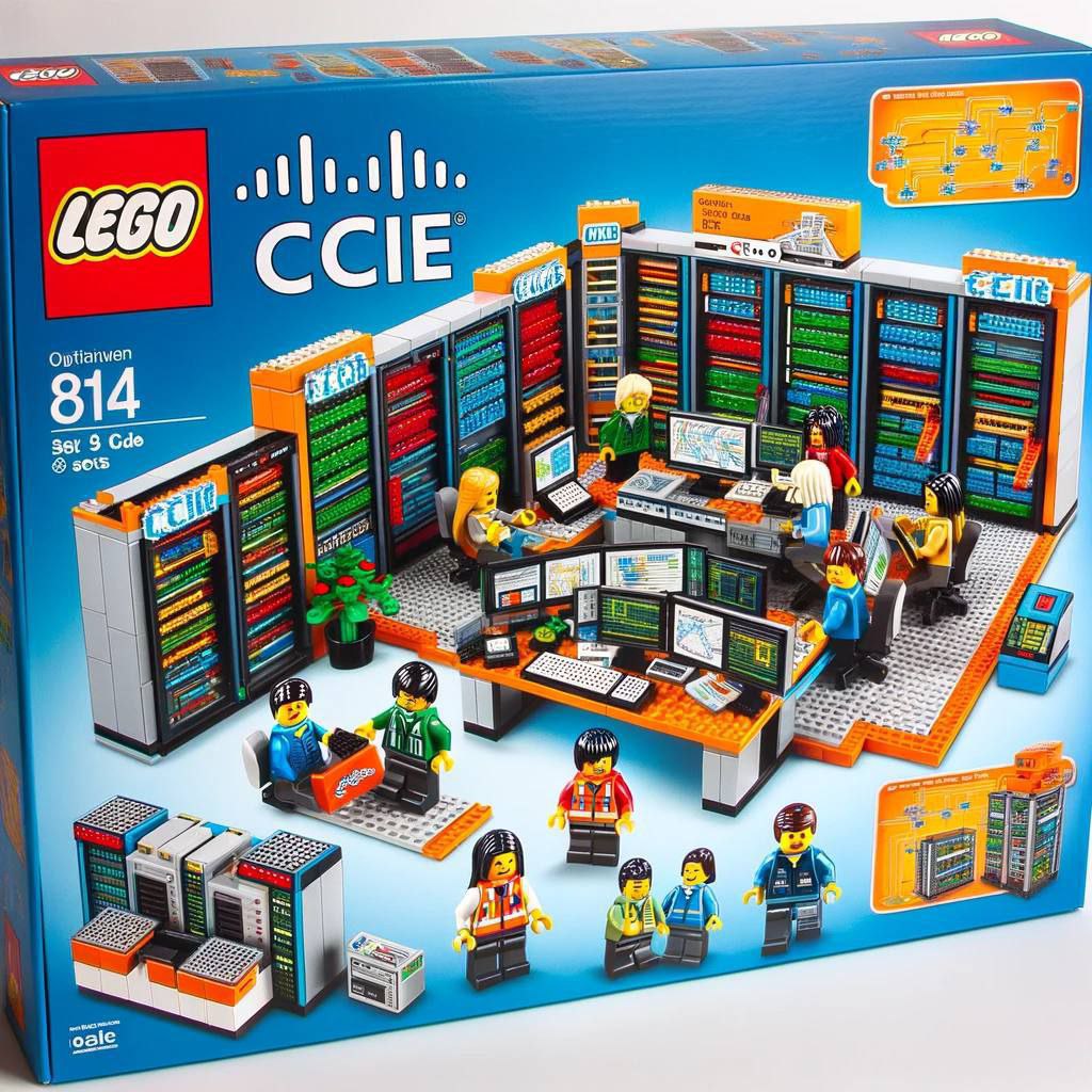 LEGO CCIE набор для IT-специалистов Набор LEGO CCIE с фигурками IT-специалистов и серверными стойками