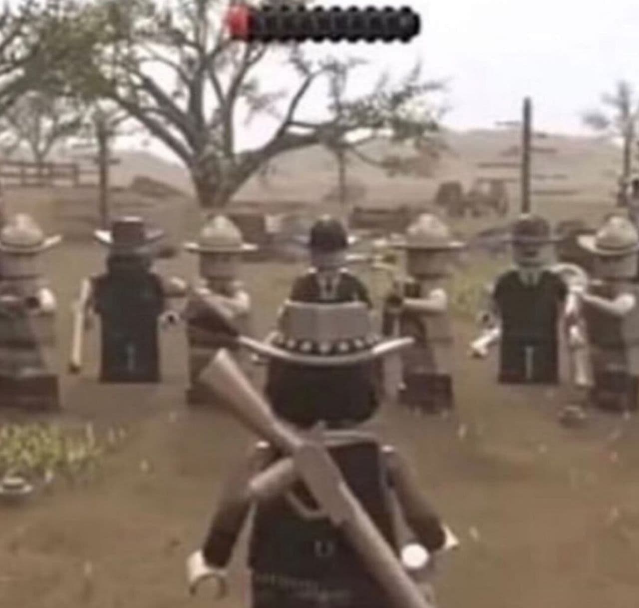 Лего Red Dead Redemption Мем с Лего-персонажами из Red Dead Redemption