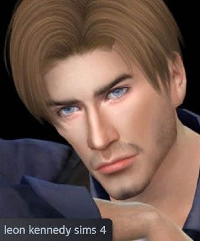 Леон Кеннеди в Симс 4 Леон Кеннеди, персонаж игры, созданный в The Sims 4, с задумчивым выражением лица