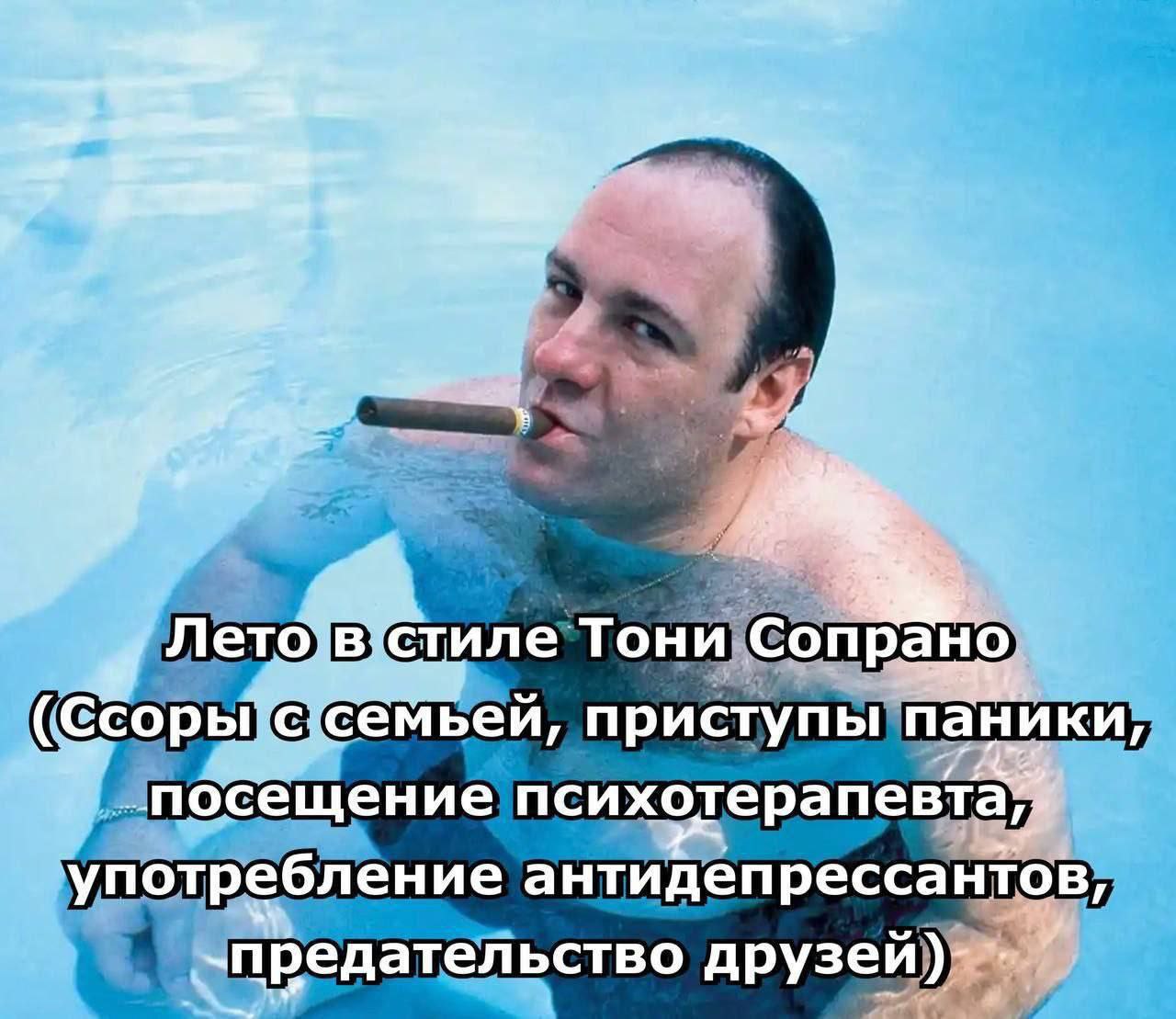 Лето в стиле Тони Сопрано Летом в стиле Тони Сопрано: ссоры с семьей, приступы паники, посещение психотерапевта, употребление антидепрессантов, предательство друзей
