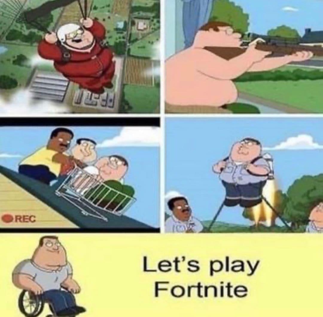Let's play Fortnite Питер Гриффин в разных ситуациях из Fortnite.