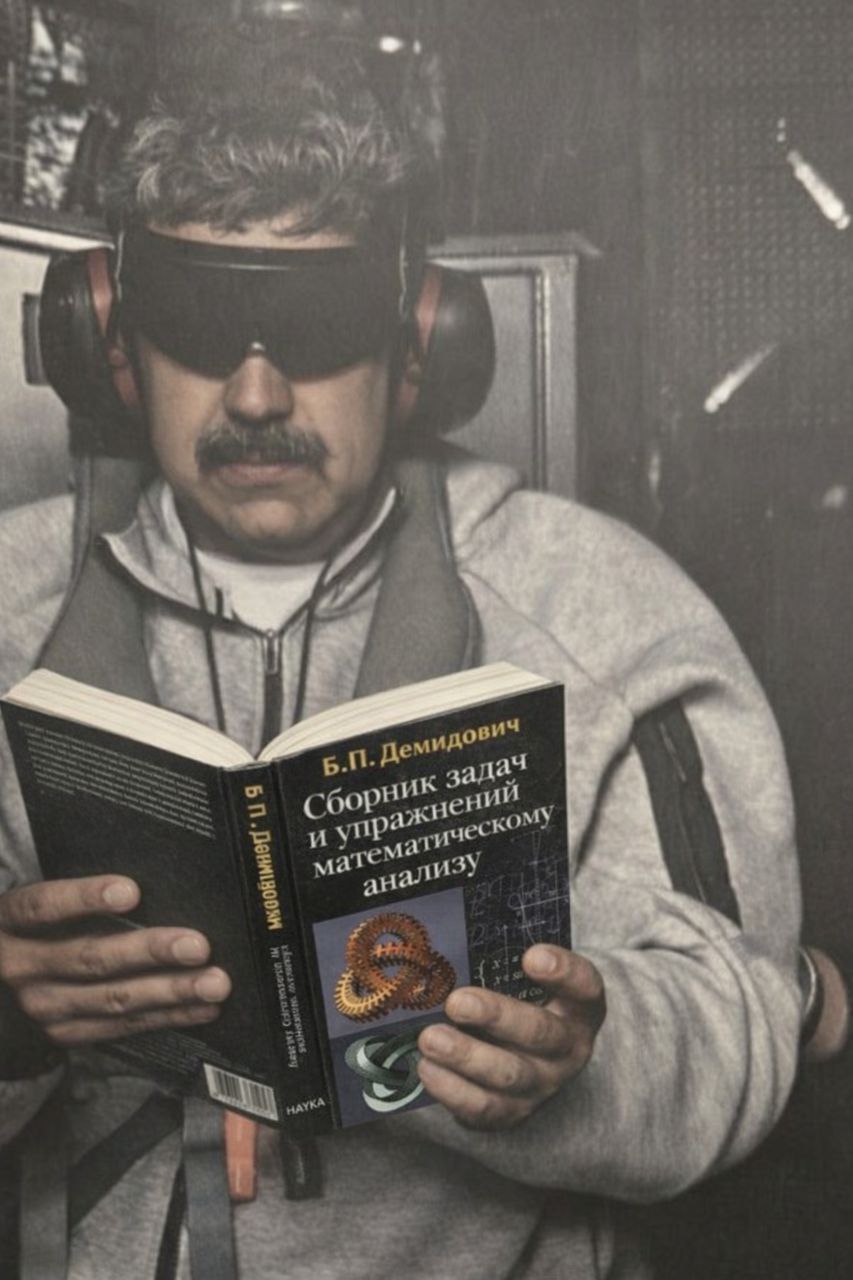 Николас Мадуро в наушниках и повязке на глазах читает сборник задач по математическому анализу