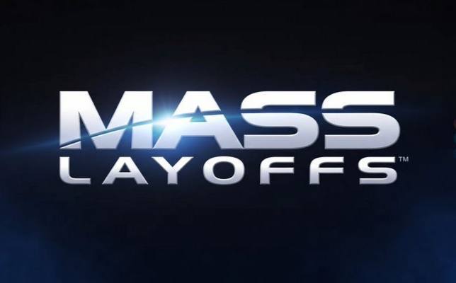 Серебристый логотип Mass Effect на тёмном космическом фоне со вспышкой света.