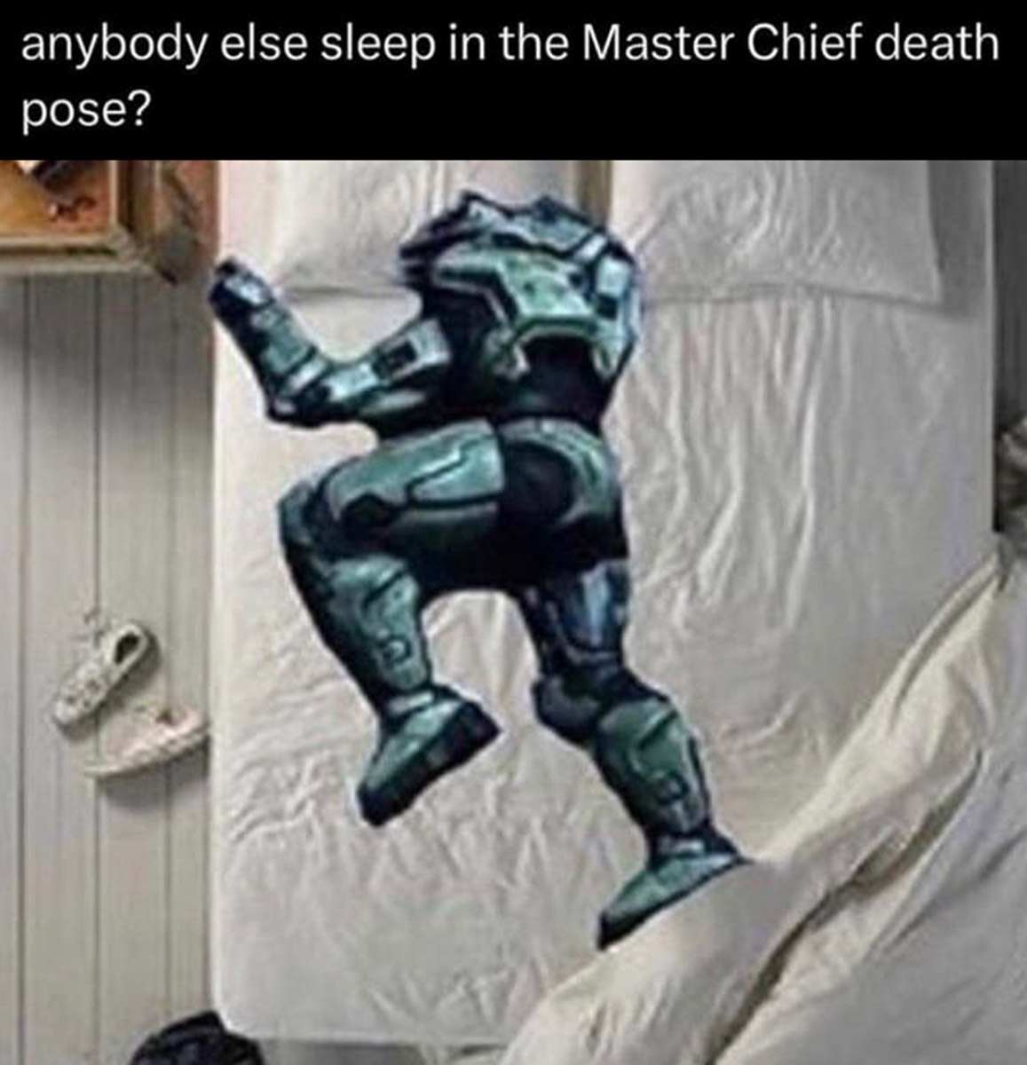 Master Chief death pose Мастер Чиф спит в позе смерти