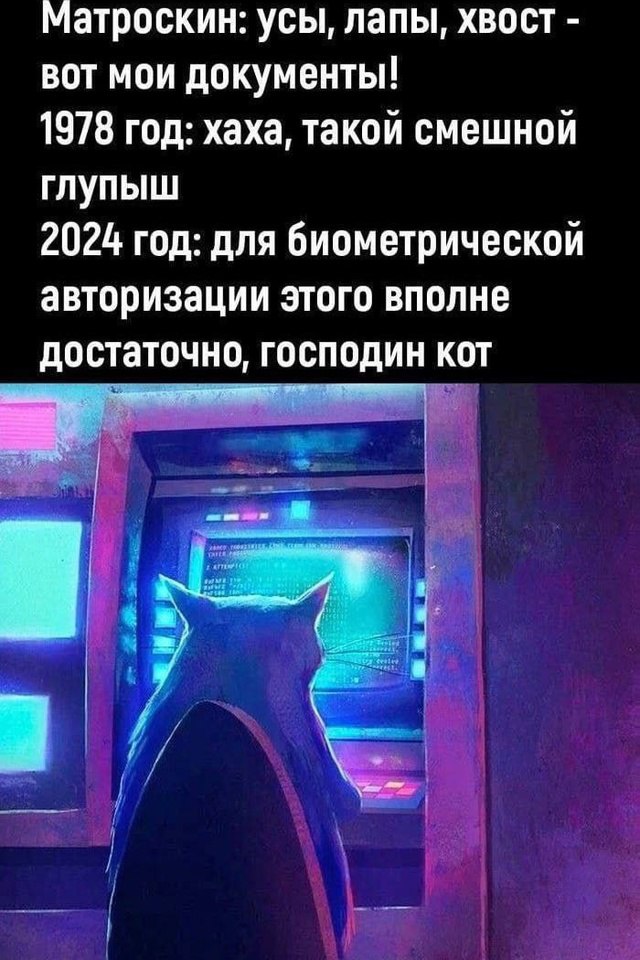 Матроскин: усы, лапы, хвост Мем с котом Матроскиным и его биометрическими «документами»