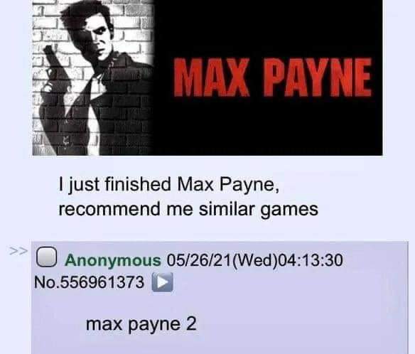 Max Payne 2 Мем про рекомендацию Max Payne 2 как похожей игры