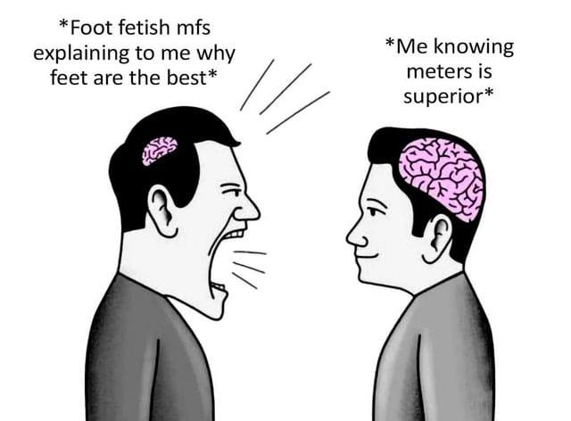 Я, зная, что метры превосходят