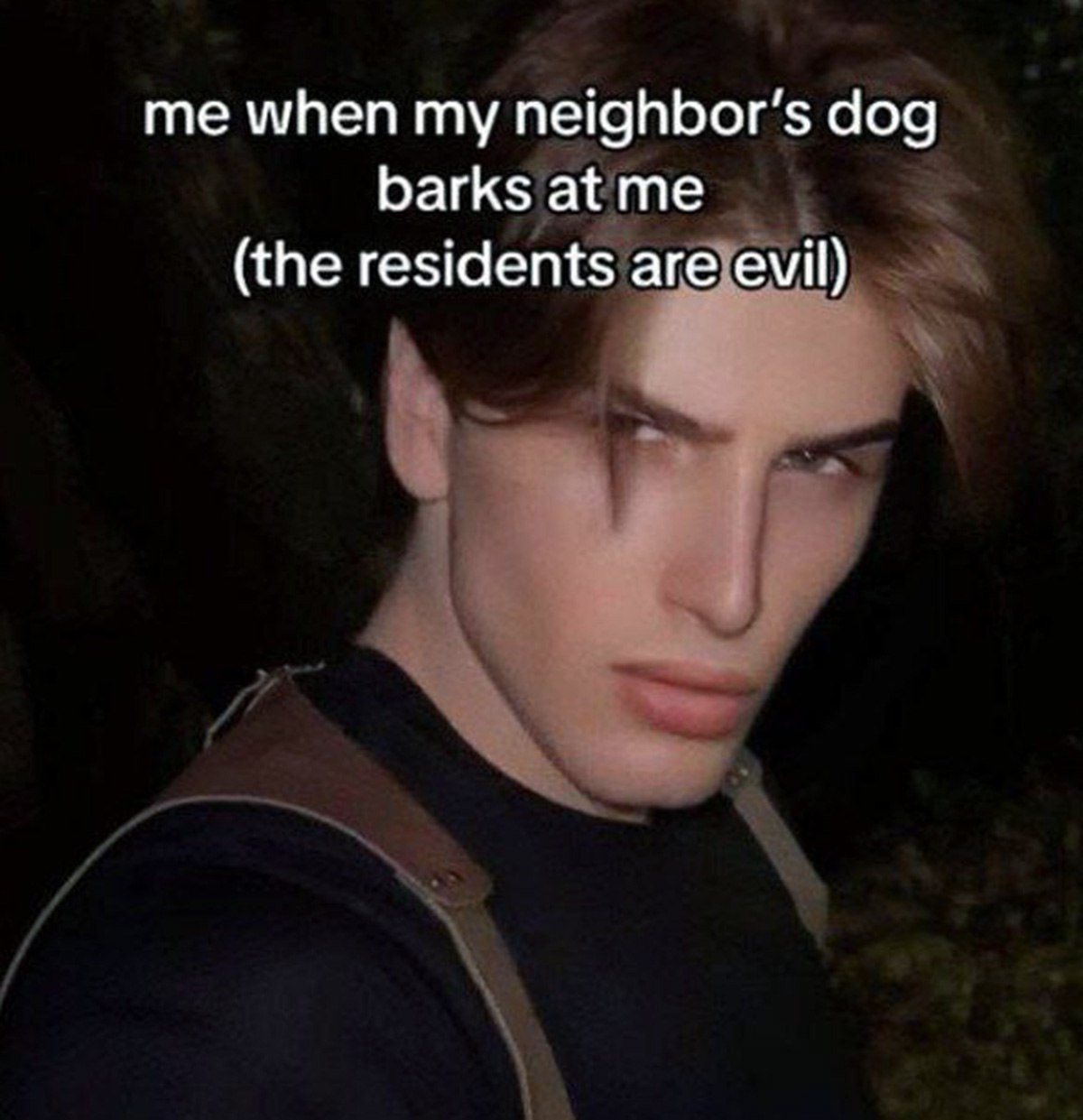 Me when my neighbor's dog barks at me (the residents are evil) Я, когда собака соседа лает на меня (жильцы злые)
