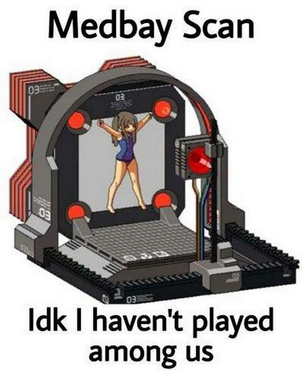 Medbay Scan Among Us Медбей Скан в Among Us мем