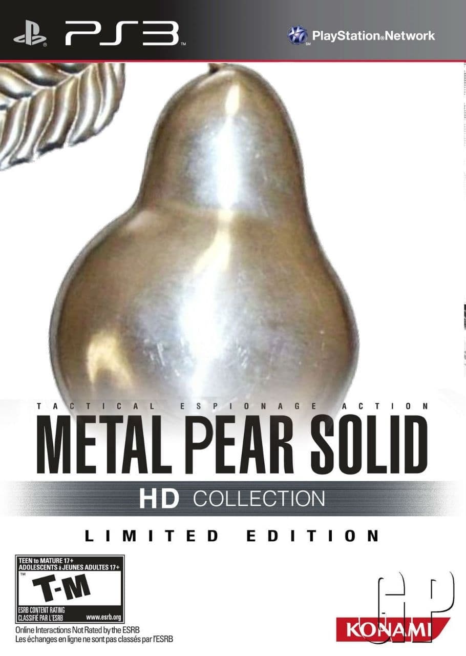 Metal Pear Solid Мем с обложкой игры Metal Pear Solid