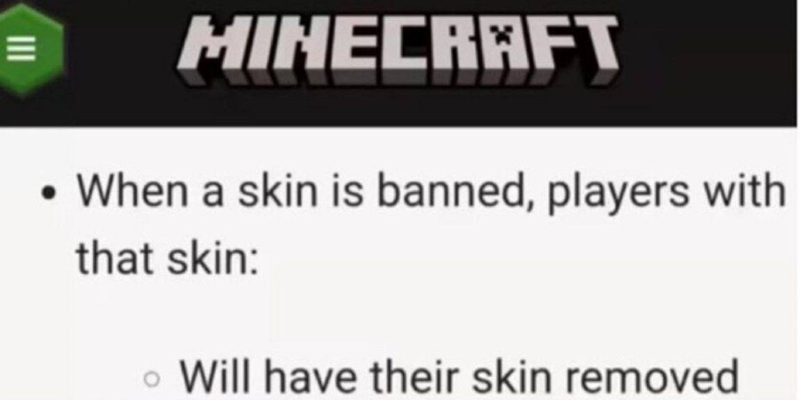 Minecraft когда скин будет удален Мем про удаление скина в Minecraft, когда его запрещают, и буквальное толкование фразы "skin removed".
