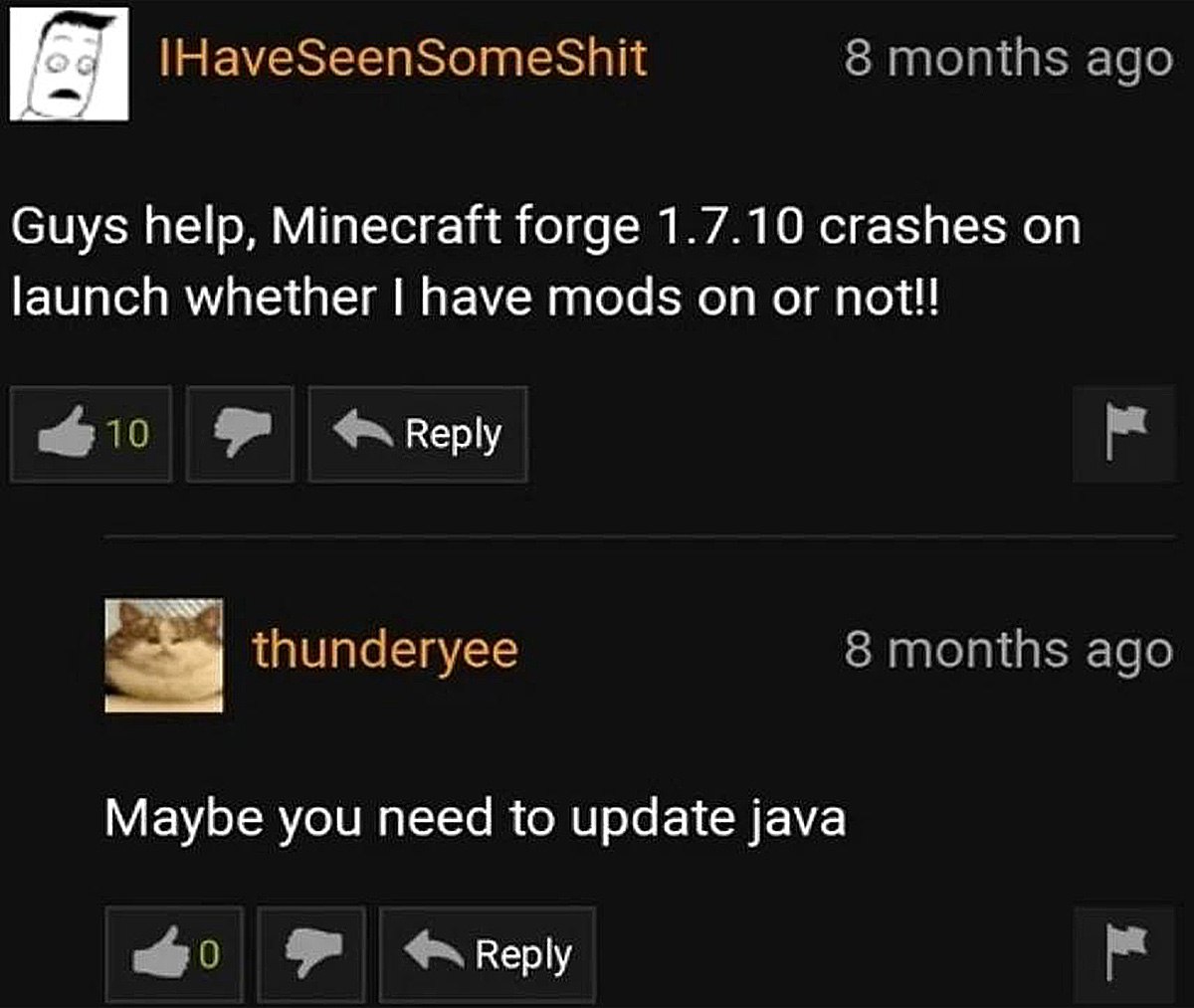 Minecraft forge 1.7.10 crashes on launch maybe you need to update java Помогите, Minecraft Forge 1.7.10 вылетает