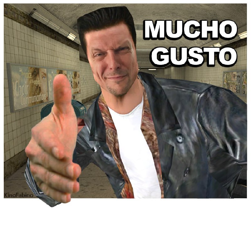 Mucho Gusto Gmod Man Мужчина из Garry's Mod с надписью Mucho Gusto