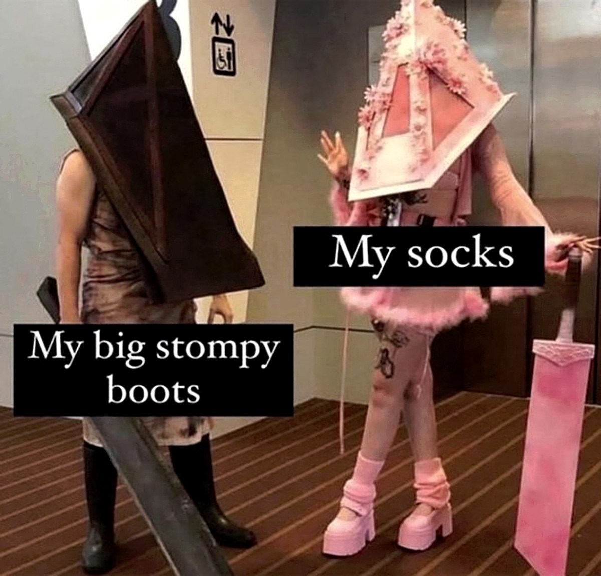 My big stompy boots vs My socks Мем My big stompy boots vs My socks