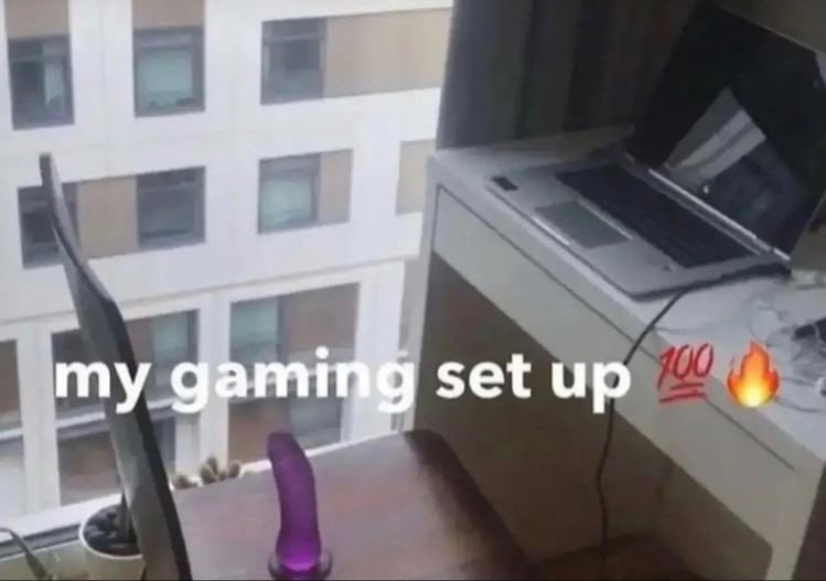 My gaming set up с фаллоимитатором Мой игровой сетап с фаллоимитатором