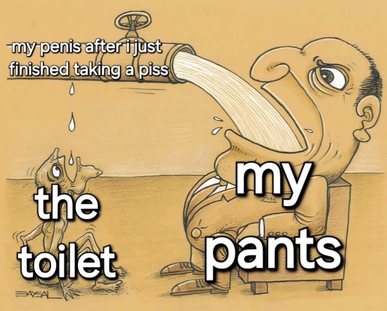 My penis after I just finished taking a piss Мой пенис после мочеиспускания, туалет и штаны