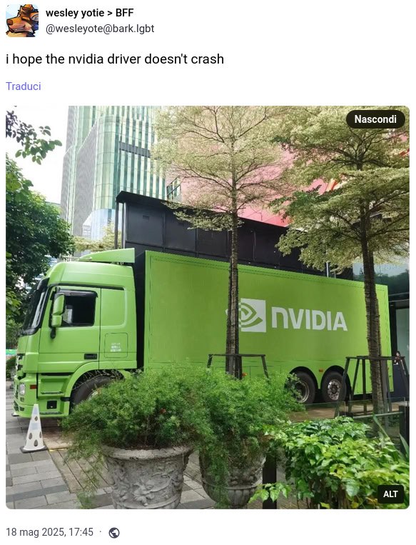 Надеюсь, драйвер Nvidia не сломается Надеюсь, драйвер Nvidia не сломается во время работы