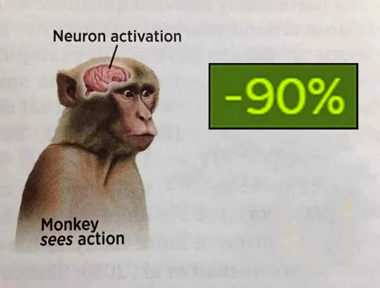 Neuron activation -90% Мем про активацию нейронов и снижение активности на 90%