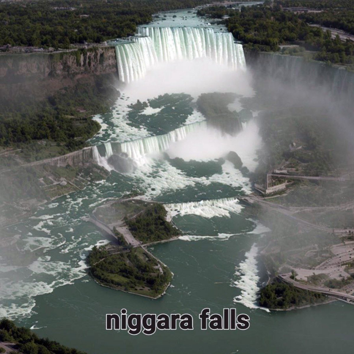 Niggara falls Прикол с Ниагарским водопадом и измененным названием
