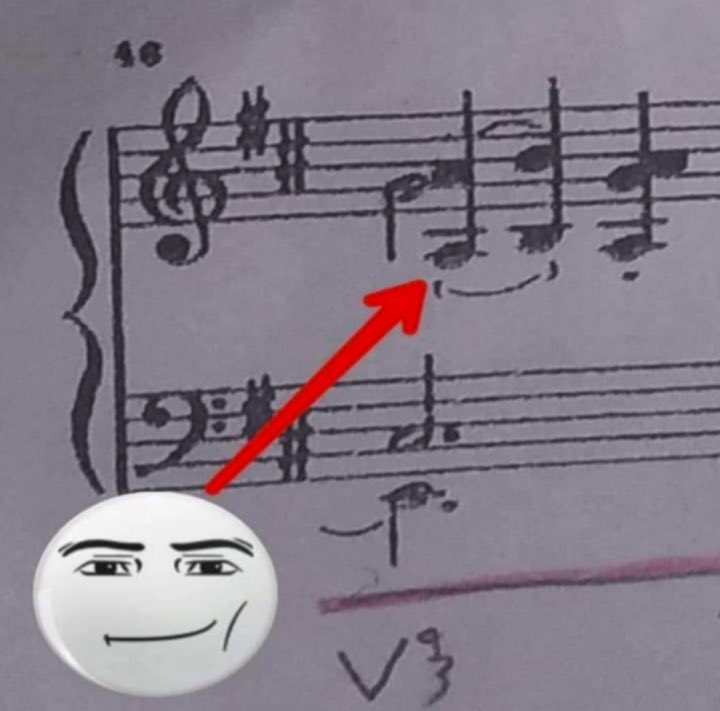 Нотное лицо Нотное лицо со смайликом из Роблокс