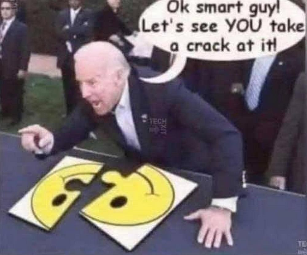 Ok smart guy! Let's see YOU take a crack at it! Джо Байден и головоломка со смайликом