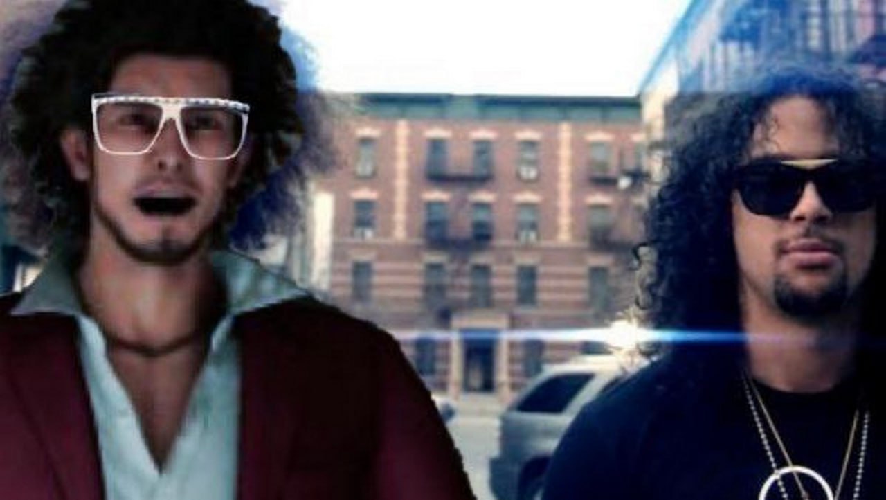 Пепе из Якудзы и Редфу из LMFAO Мем с Пепе из Якудзы и Редфу из LMFAO на одной картинке