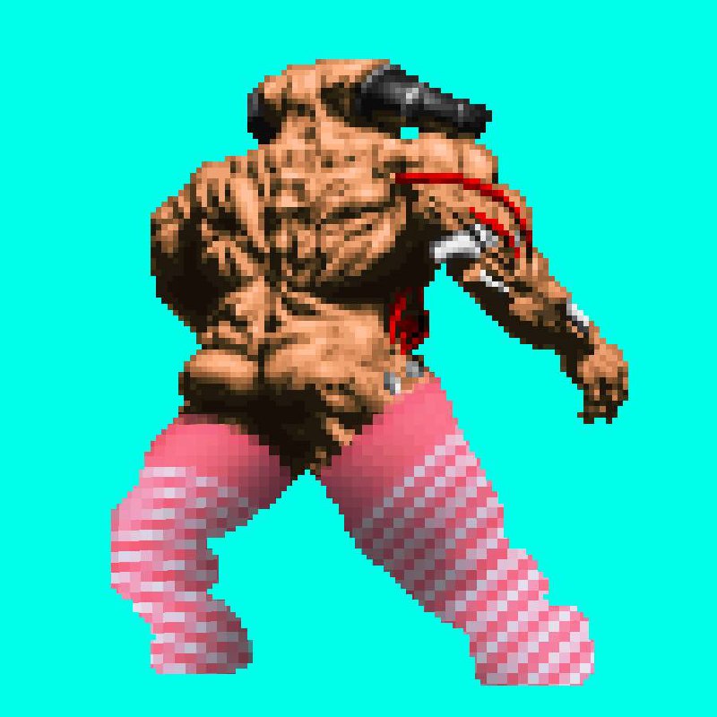 Барон Ада в розовых чулках Барон Ада из игры Doom в розовых чулках с полосками