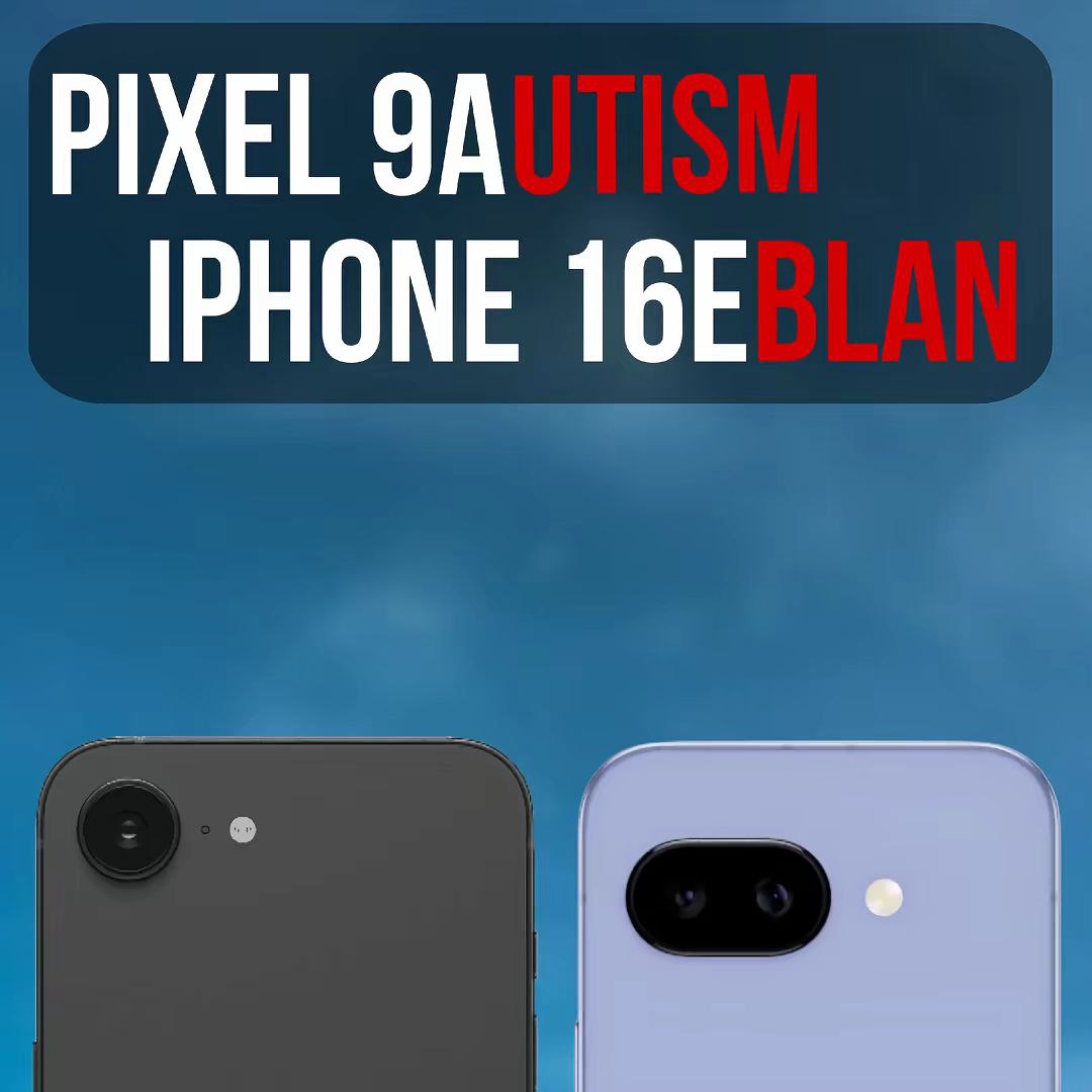 Pixel 9 Autism iPhone 16 E Blan Мем с подписями "Pixel 9Autism" и "iPhone 16EBlan" над изображениями смартфонов.