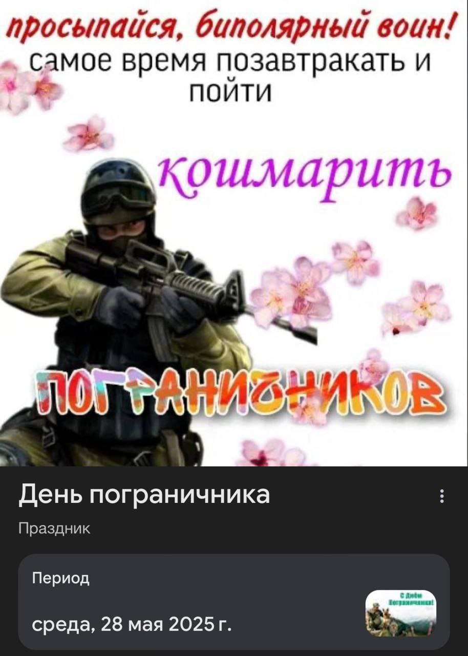Пора кошмарить пограничников Просыпайся, биполярный воин, и иди кошмарить пограничников
