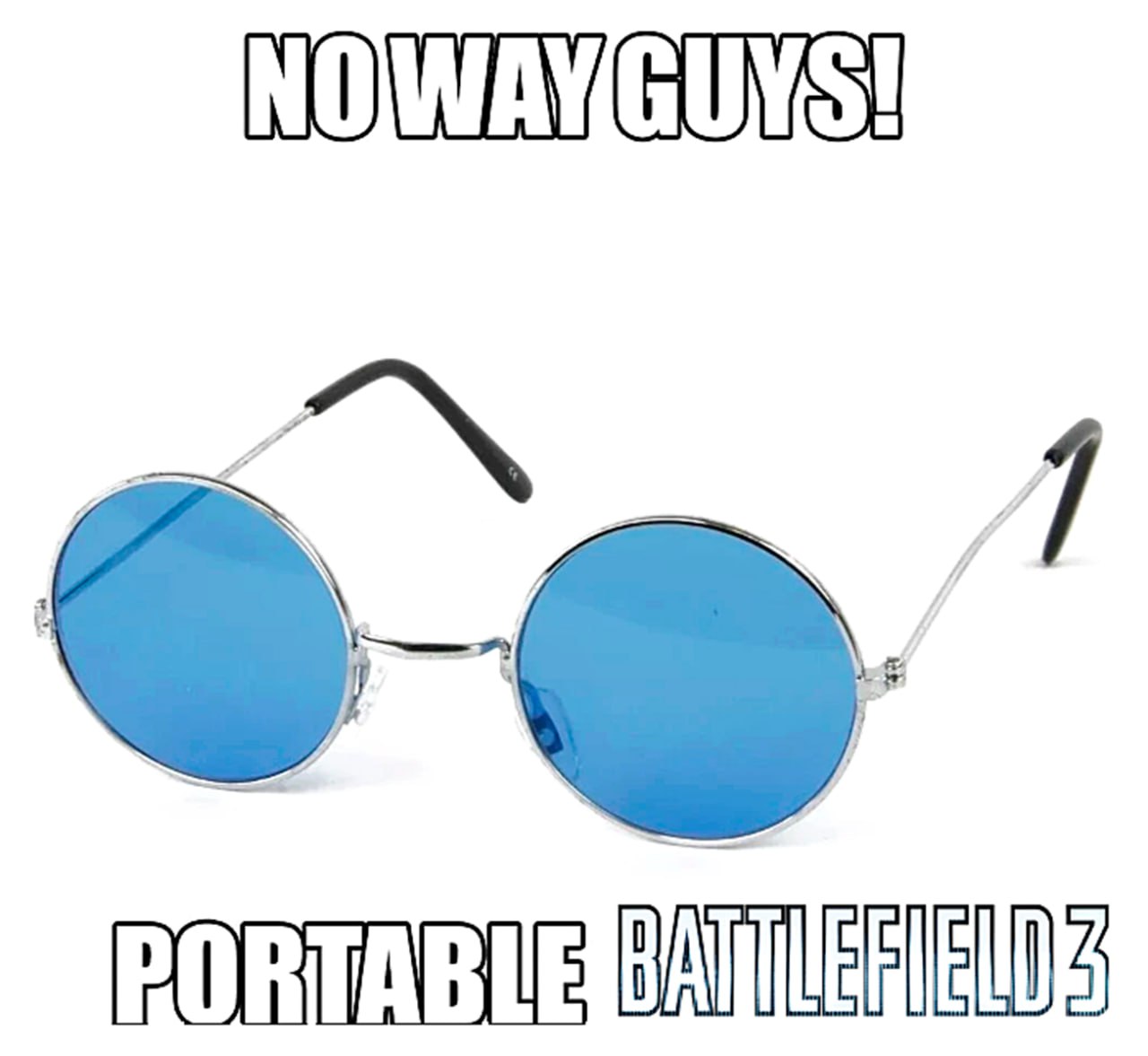 Очки Portable Battlefield 3 Очки в синих линзах, похожие на экран портативной Battlefield 3