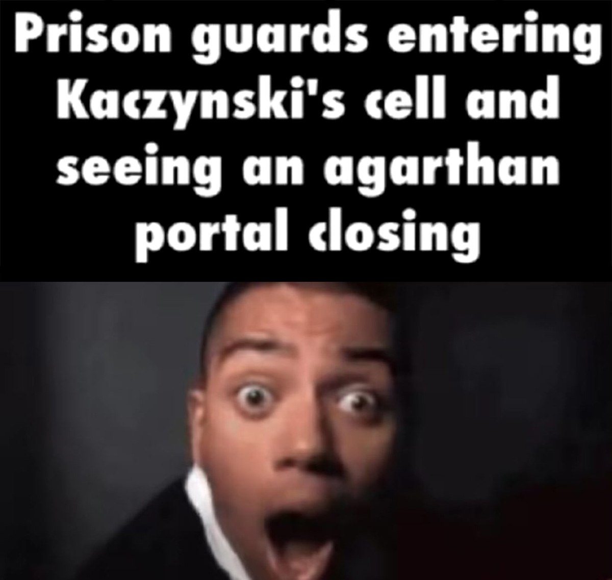 Prison guards entering Kaczynski’s cell and seeing an agarthan portal closing Тюремные охранники входят в камеру Качиньского и видят закрывающийся агартинский портал