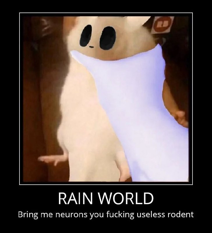 Rain World. Bring me neurons you fucking useless rodent Крыса из Rain World: принеси мне нейроны